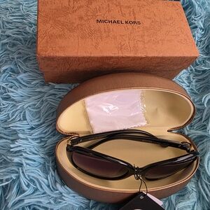 Michael Kors Black Sunglasses with Brown Case